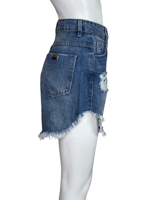 Short Carmen Steffens Denim Rasgado Azul-Talla 38