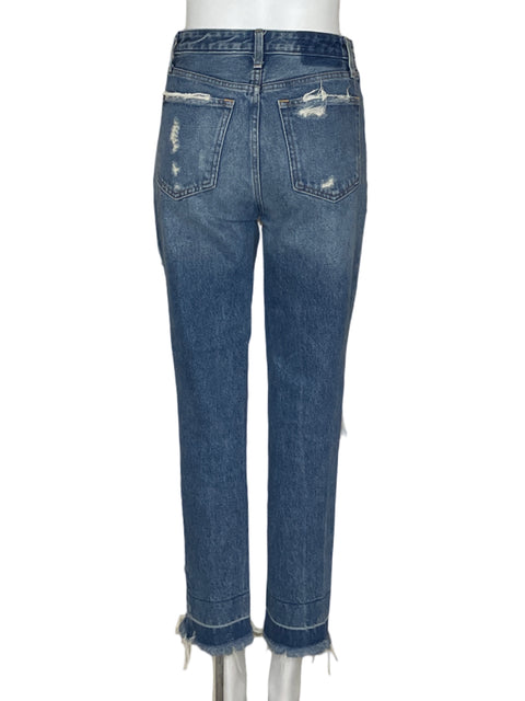 Pantalón Abercrombie & Fitch Roturas Azul-Talla 25