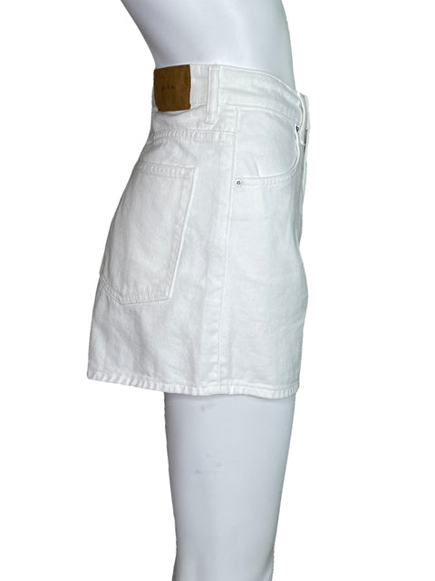 Short & Denim High Waist Blanco-Talla 8