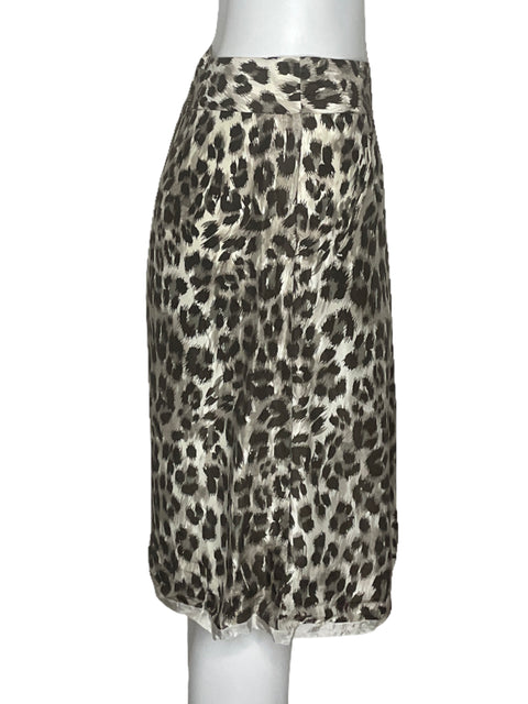Falda Banana Republic Animal Print Marron-Talla 0