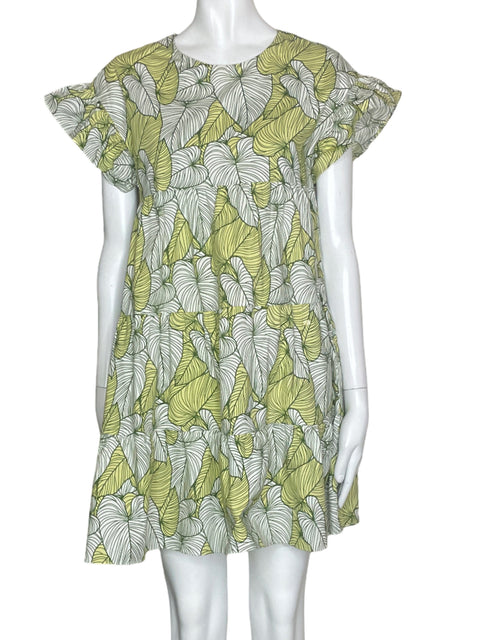 Vestido Michelle Forero Mangas Ruchas Amarillo- Talla S