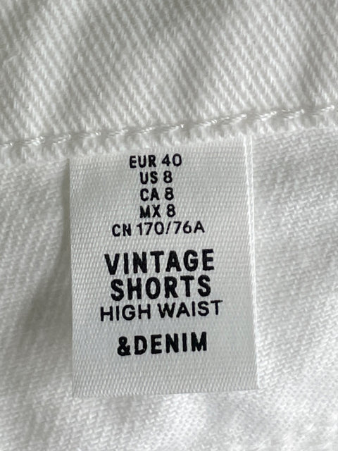 Short & Denim High Waist Blanco-Talla 8