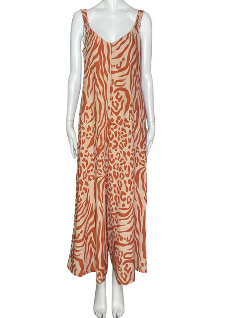 Mono OH La La Sin Mangas Animal Print Naranja- Talla S