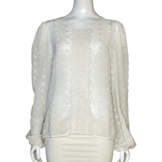 Blusa Tesoro TPS Mangas Puff Blanco-Talla L
