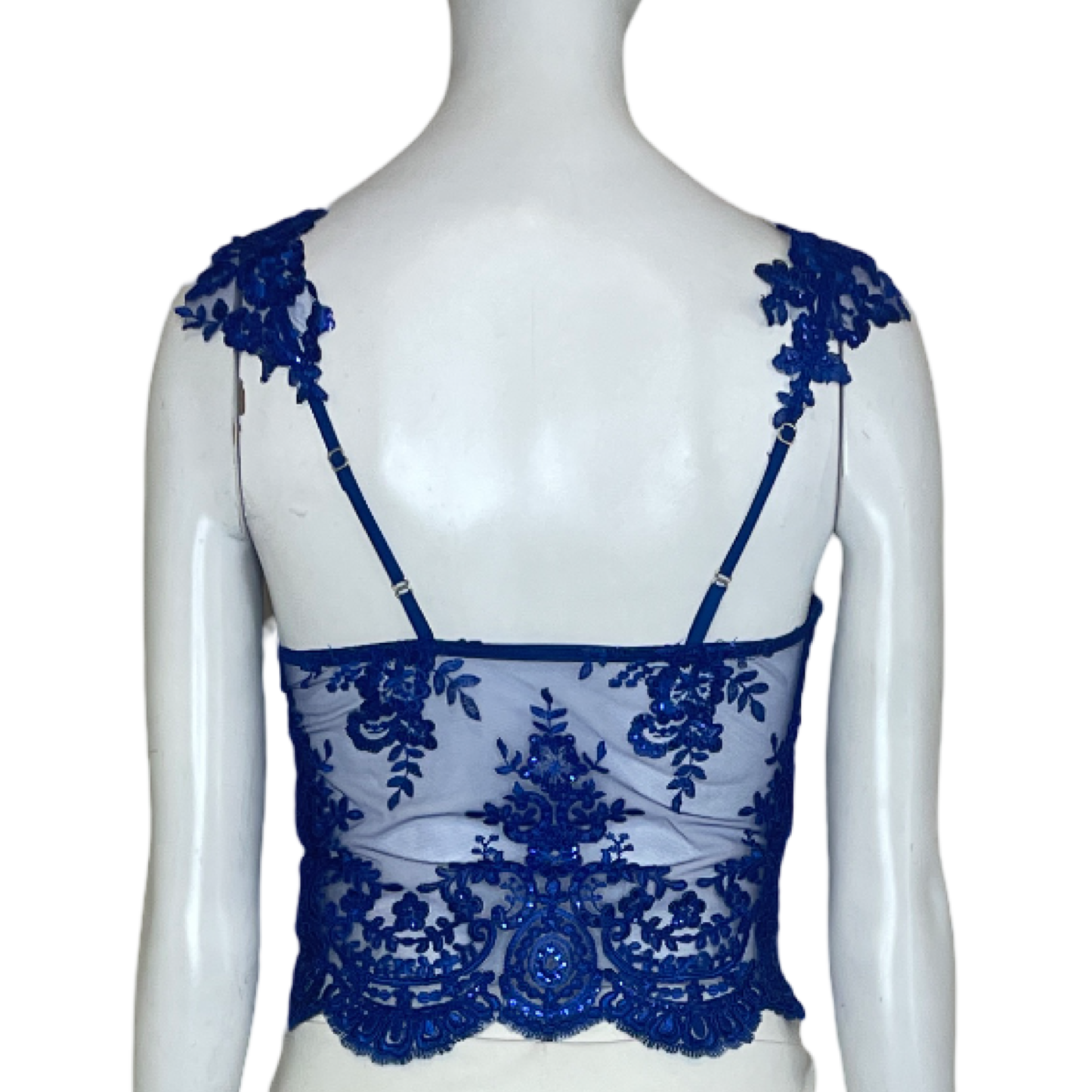 Top TESORO TPS Brillante Tiras Azul - Talla S