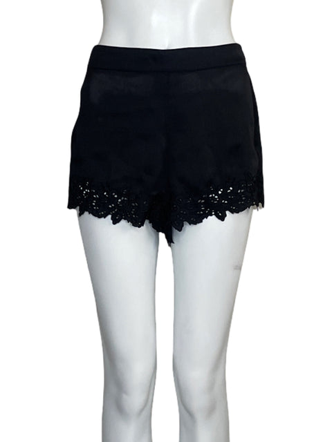 Short Rapsodia Encaje Satinado Negro-Talla M/L