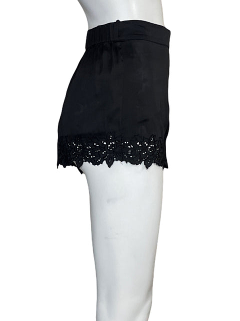 Short Rapsodia Encaje Satinado Negro-Talla M/L