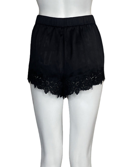 Short Rapsodia Encaje Satinado Negro-Talla M/L