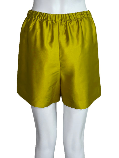 Short Express Floral Bolsillos Verde-Talla S