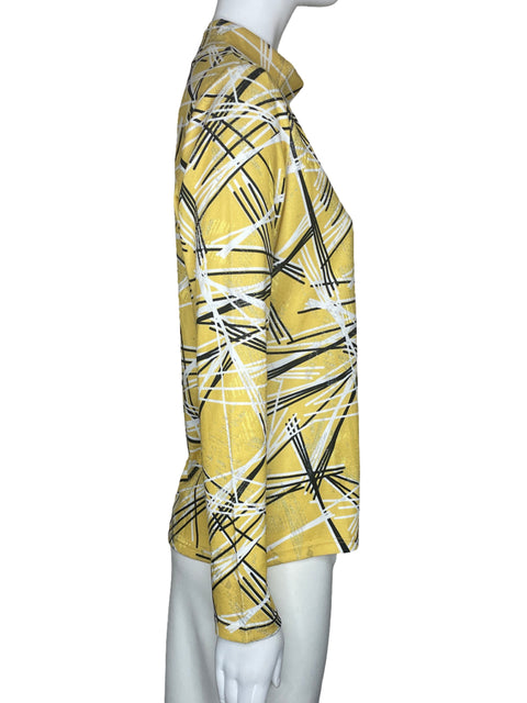 Sueter Tesoro TPS Metalizado Ralla Amarillo-Talla M