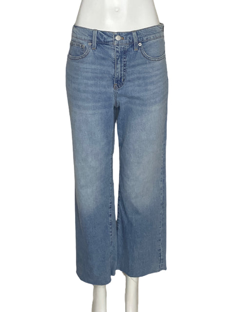 Pantalón J. Crew Slim Wide Leg Azul - Talla 28
