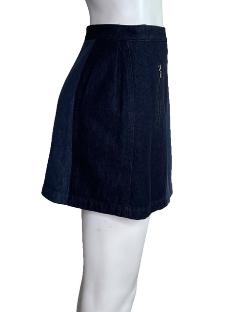 Falda BCBG Zipper Azul-Talla M