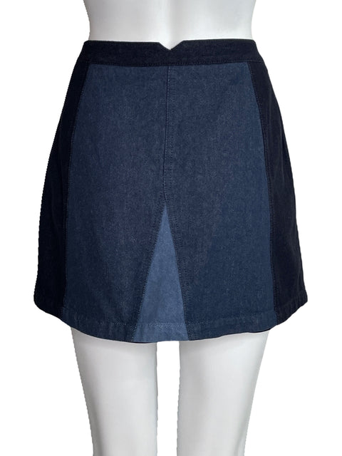 Falda BCBG Zipper Azul-Talla M