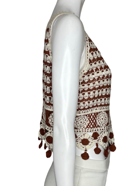 Top Tesoro TPS Tejido Sin Mangas Marron-Talla M
