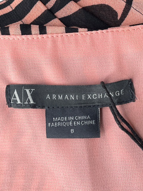 Falda Armani Exchange Mini Vuelos Rosado-Talla 8