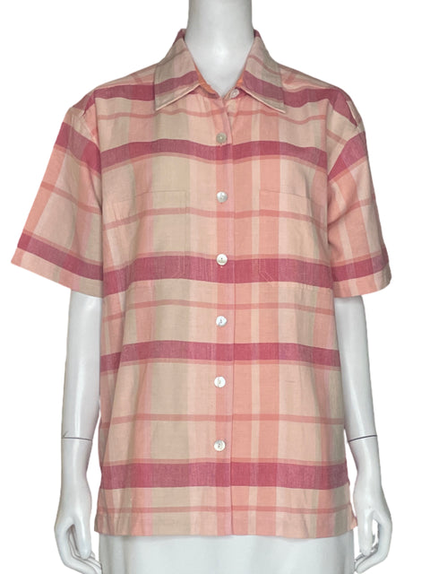 Camisa Keren Hart Cuadros Rosado - Talla XL