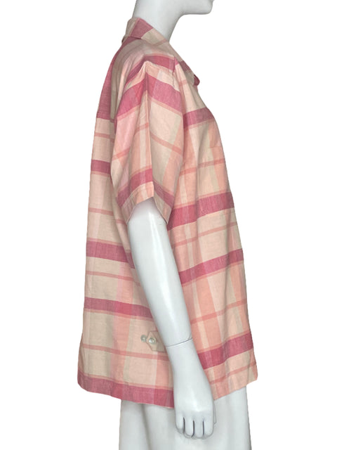 Camisa Keren Hart Cuadros Rosado - Talla XL