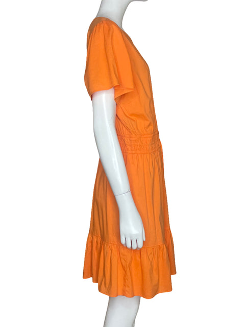 Vestido Loft Mangas Corta Naranja - Talla M