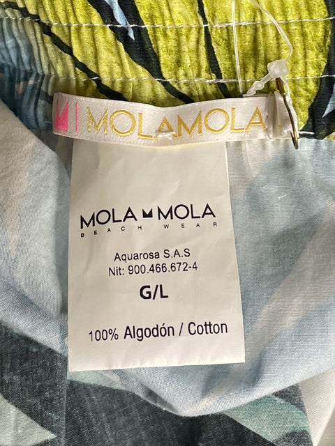 Falda Mola Mola Maxi Estampada Blanco-Talla L