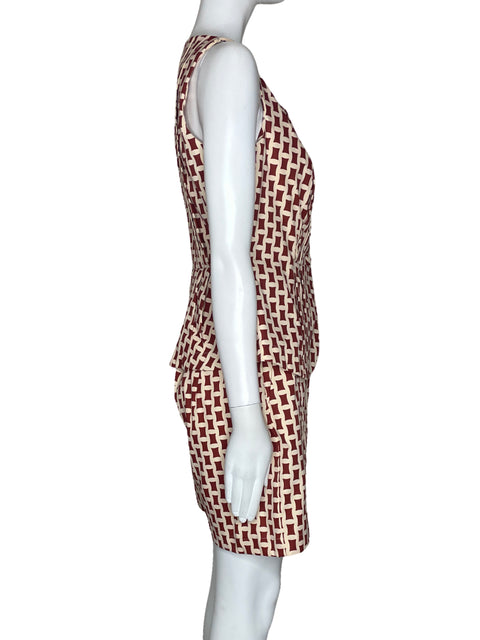 Set Cambil Estampado Botones Beige-Talla M