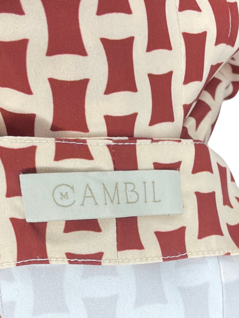 Set Cambil Estampado Botones Beige-Talla M
