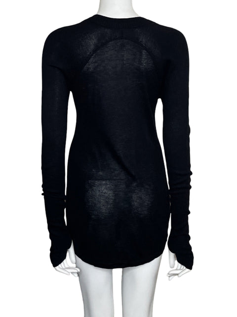 Vestido Lululemon Long Sleeve Negro-Talla 8