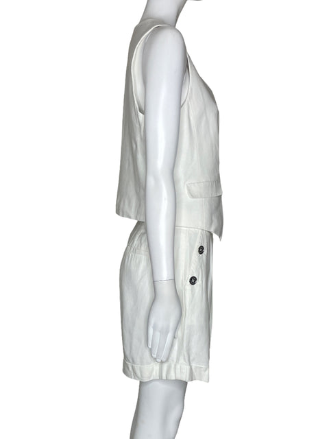 Set Michael Kors Chaleco+Short Blanco-Talla 4