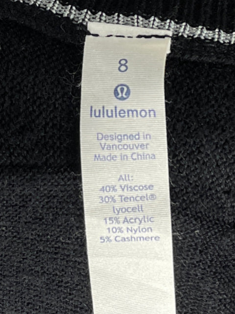 Vestido Lululemon Long Sleeve Negro-Talla 8