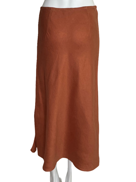 Falda Madewell Straight Naranja-Talla 8