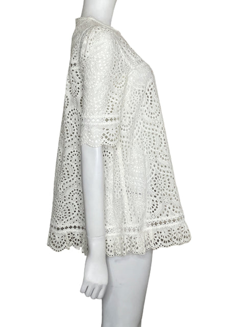 Blusa Zimmermann Eyelet Blanco-Talla 2