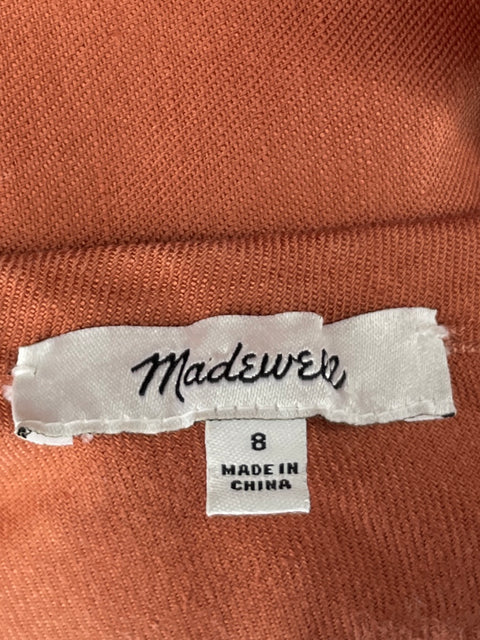 Falda Madewell Straight Naranja-Talla 8