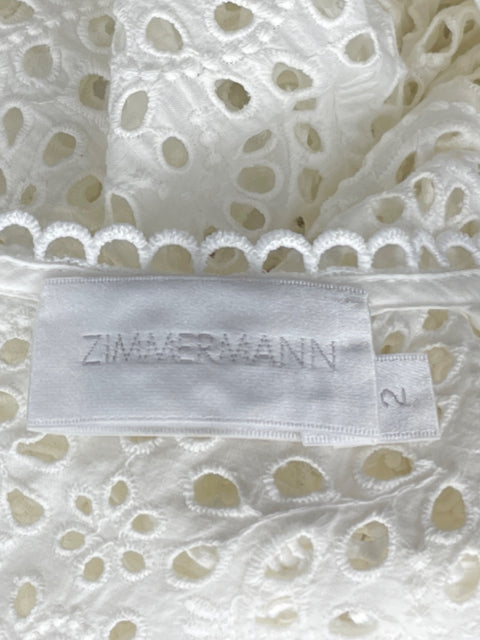 Blusa Zimmermann Eyelet Blanco-Talla 2