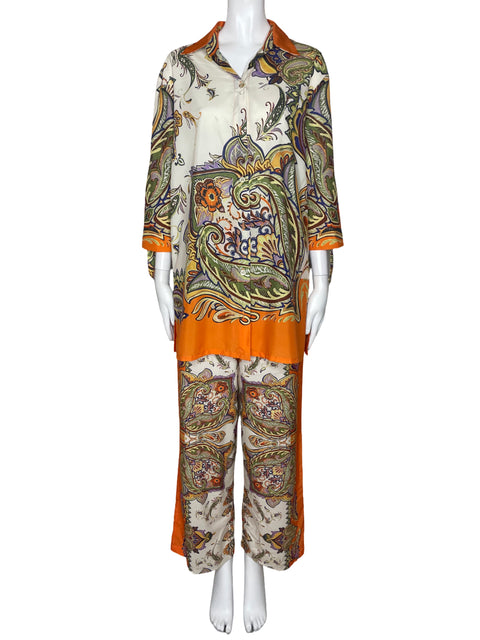 Set Zione Brand Estampado Naranja-Talla M