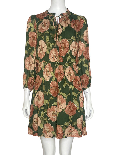 Vestido DR2 Flores Verde - Talla S