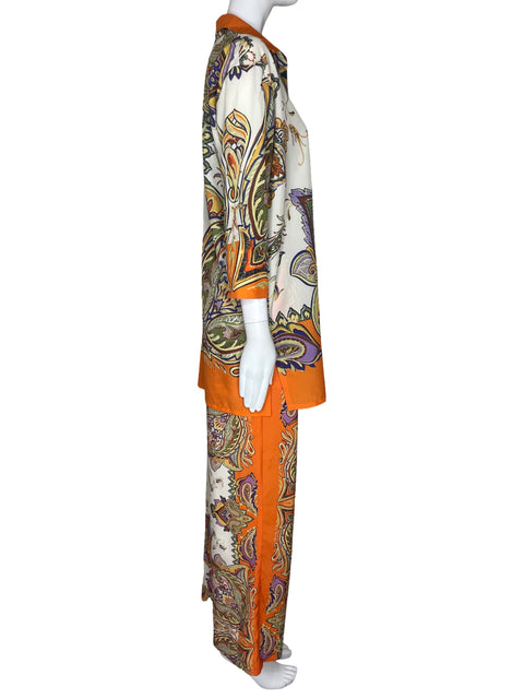 Set Zione Brand Estampado Naranja-Talla M