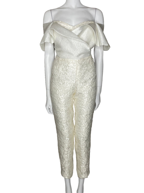 Mono John Paul Ataker Jacquard Peplum Blanco-Talla 44