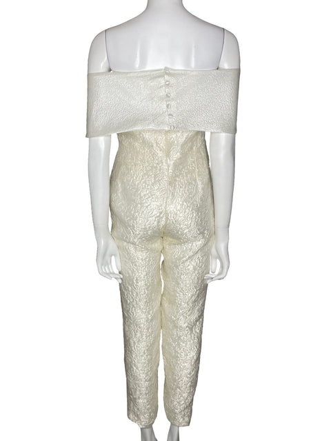 Mono John Paul Ataker Jacquard Peplum Blanco-Talla 44