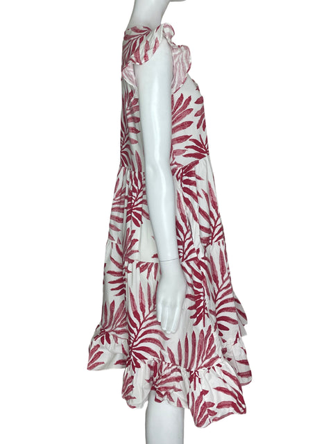 Vestido Michelle Forero Cuello V Rojo- Talla S