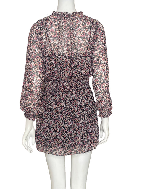 Vestido Lola Grace Mangas Larga Floral Negro - Talla XS