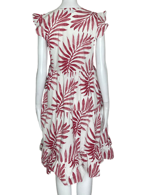 Vestido Michelle Forero Cuello V Rojo- Talla S