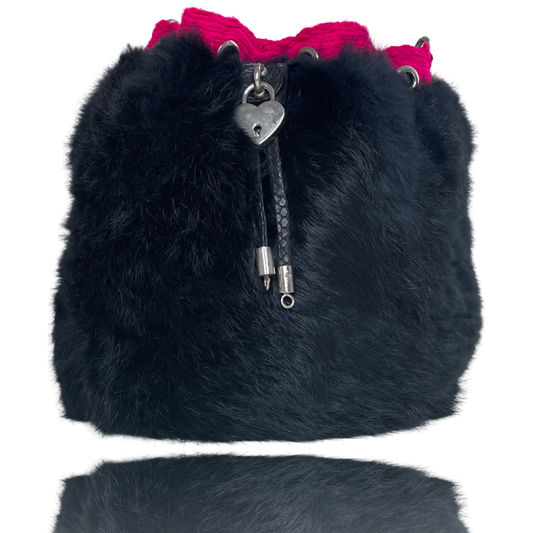 Cartera NINA PEÑUELA Terciopelo Negro - Talla U