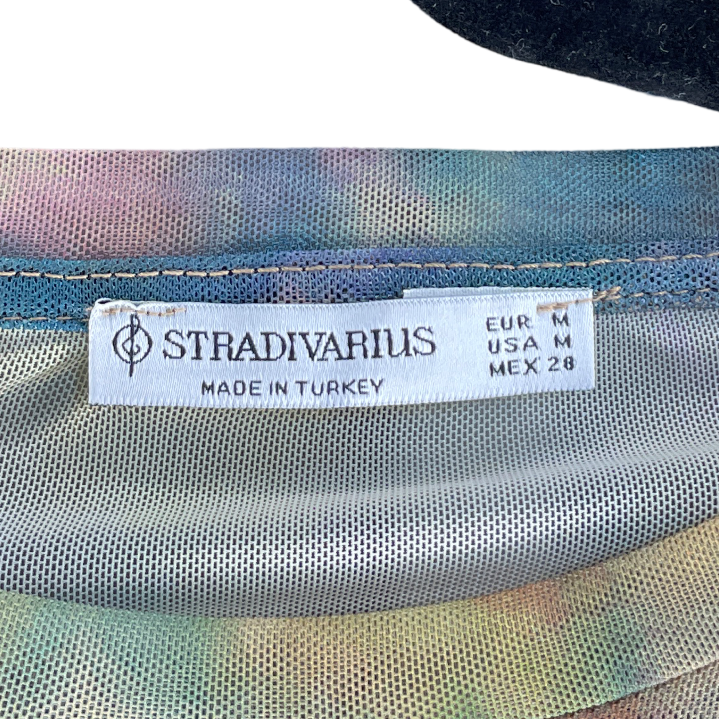 Blusa Stradivarius Ceñida Transparente Tie Dye Verde-
Talla M