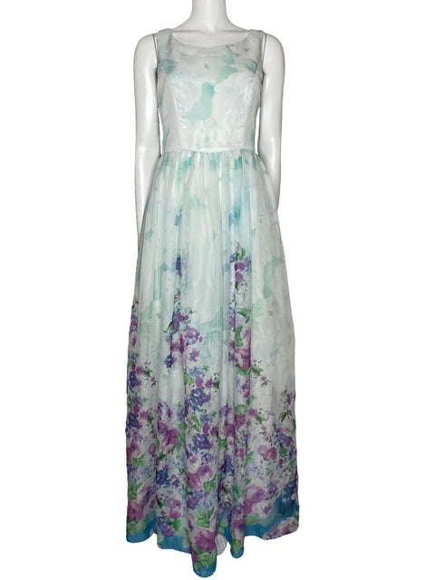 Vestido Minuet Maxi Floral Blanco-Talla M