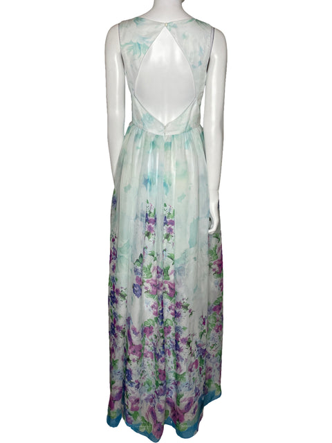 Vestido Minuet Maxi Floral Blanco-Talla M