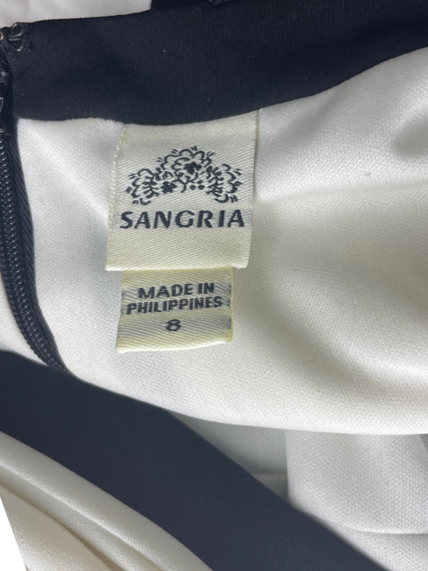 Vestido Sangria Bicolor B/N- Talla 8