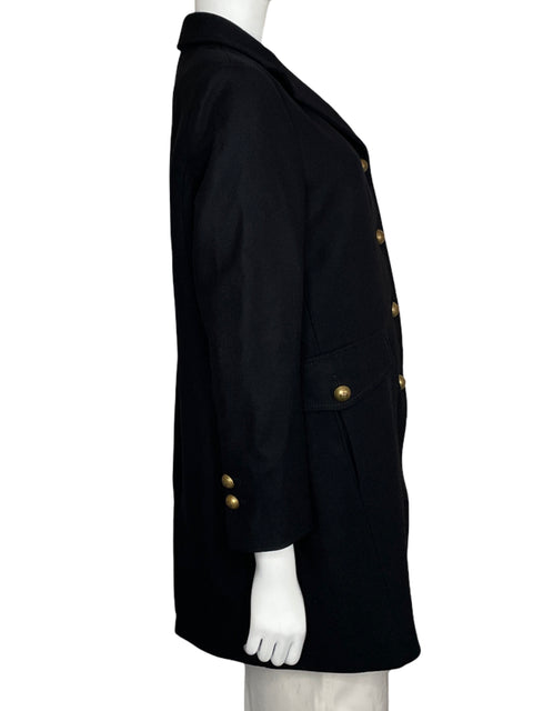 Trench Zara Manteco Negro-Talla L