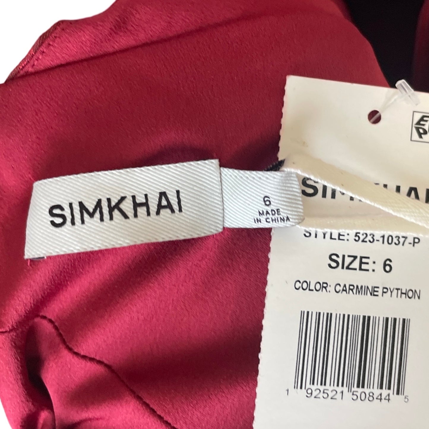Vestido Simkhai Boa Print Rojo-Talla 6