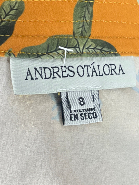 Falda Andres Otálora Flores Amarillo-Talla 8
