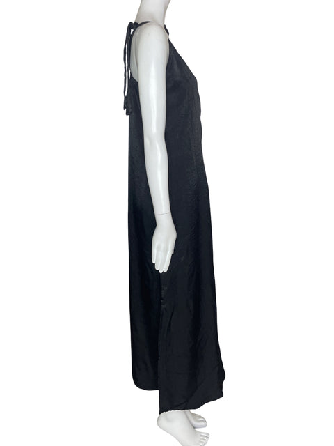 Vestido Mango Tiras Amarradas Negro- Talla S