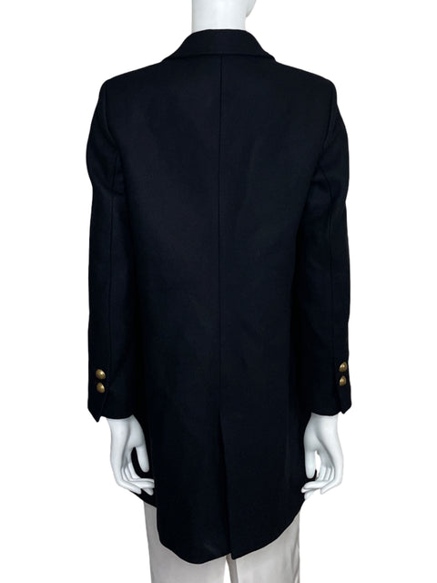 Trench Zara Manteco Negro-Talla L